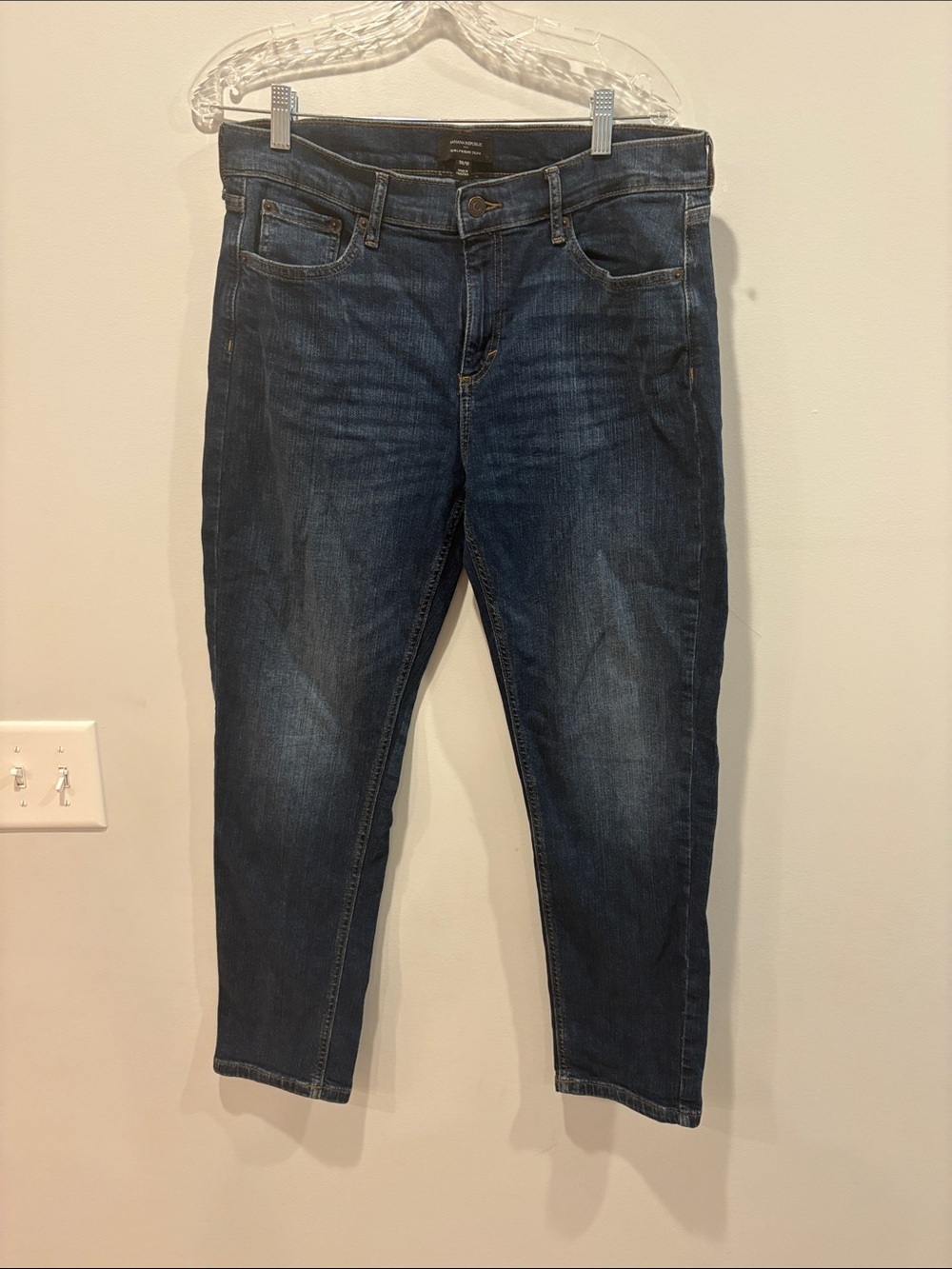 Banana Republic Women’s Dark Blue Slim Straight Jeans waist 18 in 28 ri 10 - Picture 3 of 7